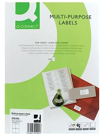 Q - Connect - Etikettenbogen (100 Einheiten, A4, 105 x 148 mm, 4 Etiketten pro Bogen), weiß
