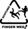 NetSpares Plott Aufkleber Achtung Finger Weg Warnung Sticker Tuning Auto Aufkleber