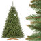 FAIRYTREES künstlicher Weihnachtsbaum Baumstamm grün, Material PVC, inkl. Holzständer, FICHTE Natur, FT01-220cm