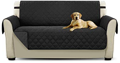 PETCUTE Sofaschoner 2 sitzer Couch überwurf couchbezug sofaüberzug Sofa Schutz Sofa Abdeckung 3 sitzer Sofaüberwurf Schwarz