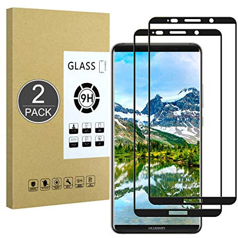 E-Hamii Película Cobertura Completa Compatible con Huawei Mate 10 Pro[Negro],[Pantalla Completa Pegada][Antiarañazos] Cubierta Protectora Vidrio Templado Premium 9H Premium,para Huawei Mate 10 Pro