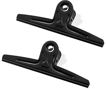 Coiideal Extra große Bullenclips Edelstahl, 2 Stcs 30 cm xxl Jumbo Black Metall -Bindemittel Papierclip -Klemmen für die Büroschule, Zeichnung (11 4/5 Zoll)