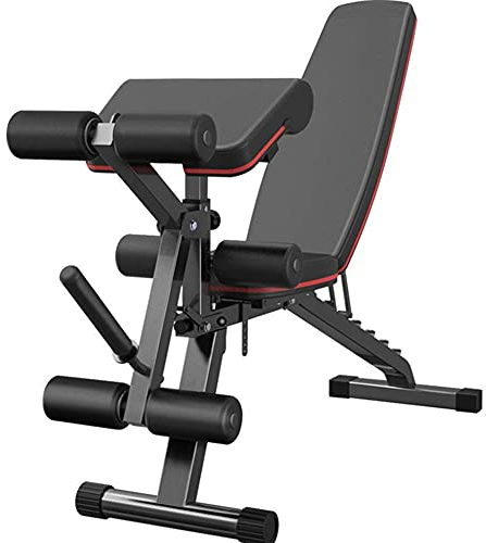 Hantelbank Einstellbares Home Gym Fitnss Workout Set mit Rach Beinstrecker Beinbeuger Faltbare Heavy Duty Bauchtrainer
