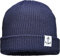 Unisex Organic Cotton Beanie : Anker (Patch) - Mütze Herren Winter - Bio Baumwolle Strickmütze Damen (Navy)