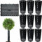 CuisinSmart Lot de 10 protections de tronc de plantes pour protéger les écorces vertes - Réglables - En maille - Pour semis, arbres - Vert