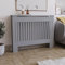 Vida Designs Chelsea-Heizkörperabdeckung, modernes Lamellengrill-Design, grau lackierter MDF-Schrank, mittelgroß, (H: 82 / B: 112 / T: 19 cm)