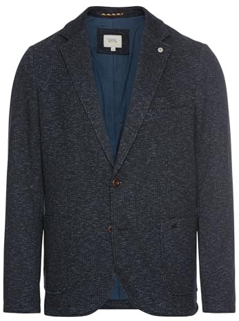 camel active Herren 2-Knopf Sakko in melierter Optik Dunkelblau, menswear-58