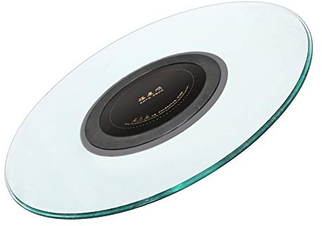 TMKDNNKG Transparent Lazy Turntable Lazy Susan, Induction Cooker Electric Turntable With 2.5m Detachable Power Cord, Tempered Glass Turntable Hollow Heating Table Top