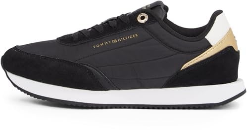 Tommy Hilfiger Runner Sneaker Mujer Essential Calzado Deportivo, Negro (Black), 36