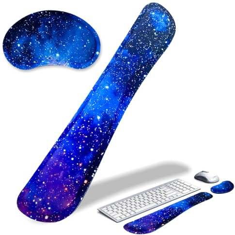Alethron Handballenauflage Tastatur 2-in-1 Wrist Rest Maus Handauflage Handgelenkauflage Tastatur mit Memory-Schaum Ergonomisch zur Entlastung des Handgelenks für Arbeiten Geschäftsreisen
