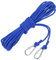 sourcing map 10m Hollow Braided Polypropylene Anchor Rope with Hook, 6mm Nylon Floating Line for Marine Pool Life Boat Anchor Rope, Blue