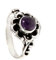 JEWELSTREZOROG Amethyst Edelstein-Bandring für Herren und Damen,Geschenkartikel, 925er-Sterlingsilber Bandring handgefertigter Schmuck TSR162L_69 (22.0)