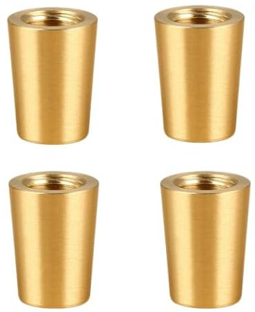 YHHIRCH Möbelbeine, 4 Stück Messing-Möbelstützfüße, kleine Metall-Ersatzbeine für Sessel, Stuhl, Fußstütze, Tischbeine für Heimprojekte (20 mm)