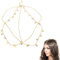 EIROVYA Wahrsagerin Accessoires, Kopfkette, Quasten, Braut-Kopfschmuck, Stirnband, Festival-Haarschmuck für Damen und Mädchen (Golden), 1 Stück