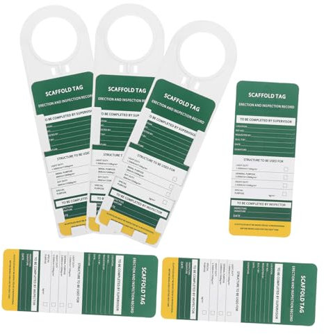 TOPPERFUN Scaffold Inspection Labels Equipment Maintenance Tags Ladder Check Tags Safety Inspection for Industrial Machinery Supplies