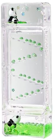 Sablier Liquides Jouets Sensoriels Minuteur de Mouvement Liquide avec Décoration Panda Lampe à Lave Colorés Jouet Sablier à Mouvement Liquide pour Soulager Stress, Anxiété, Autisme, Relaxation (B)