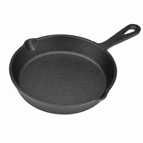 Saluaqui Vintage Cast Iron Skillet Frying Pan with Burnt Non-Stick - Versatile 16cm and 20cm Sizes for Home Cooking on Gas, Induction, and Open Mystical/Fantasy (16cm)