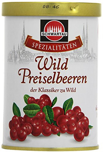Schwartau Spezialitäten Wildpreiselbeeren, der Klassiker zu Wild, 330 g Dose
