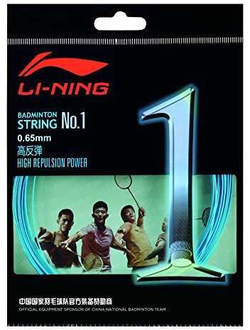 LI-NING 10 m Badminton Schläger-Saite No. 1 blau