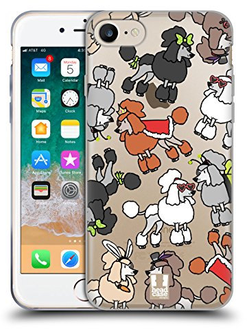 Head Case Designs Miniature Pudel Hunderasse Muster 2 Gelhülle [Militärischer Schutzgrad] Kompatibel Mit Apple iPhone 7/8 / SE 2020 & 2022 Und Kompatibel Mit MagSafe