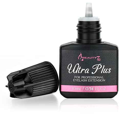 Beauty7 Colle Gel Noir Ultra Plus Instantané Pour Extension de Cils, Adhésif pour Greffe Cils Semi Permanent Cils Eyelash Glue Utiliser a la maison ou la salon