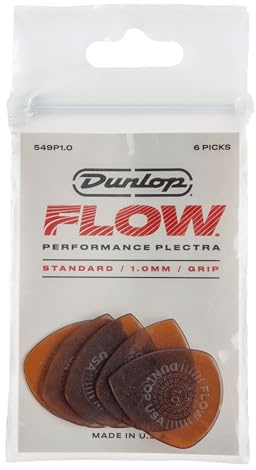 JIM DUNLOP Plektrum Flow Standard Grip 1,00mm 6 Stück