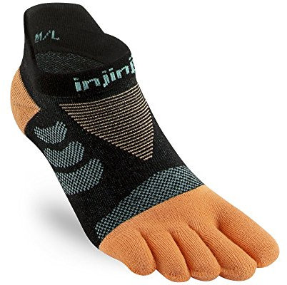 Injinji Women's Ultra Run Sock, orange, XS-S