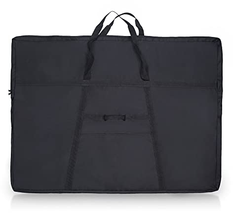 JJRING Dacron leichte große Kunst-Portfolio-Tragetasche, 81,3 x 106,7 cm, schwarz, Tragetasche für Poster, Skizzieren und Zeichnen