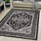 Carpeto Rugs Teppich Orientalisch Schwarz Klassisch Muster Kurzflor Öko-Tex Wohnzimmer 140 x 200 cm