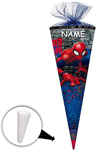 alles-meine.de GmbH personalisierte 3D LED Licht & Leucht - Schleife - verschiedenes Zubehör frei wählbar - passend für Schultüte - Spider-Man/Spiderman - 22/35 / 50/70..