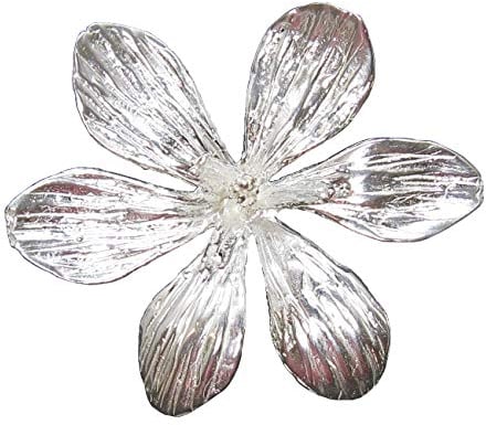 Broche en argent massif fait à la main grosse fleur estampillée 925