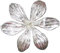 Broche en argent massif fait à la main grosse fleur estampillée 925