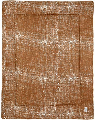 MEYCO Baby Laufgittereinlage 77x97cm Fine Lines Baumwolle waschbar Camel | 100 % Baumwolle, Laufgittereinlage, kuschelig weich, hautfreundlich, atmungsaktiv, pflegeleicht, maschinenwaschbar