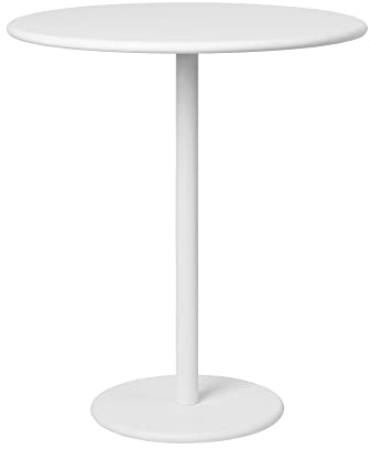 blomus Beistelltisch -STAY- | Gartentisch aus Aluminium | Farbe Weiß | Ø 40 x 45H cm | Outdoor Tisch mit sanft abgerundeten Kanten