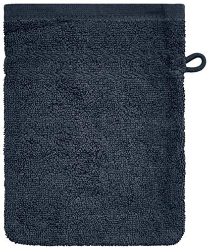 Dyckhoff Waschhandschuh Kristall Anthrazit - Grau 16 x 21 cm