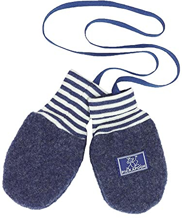 PICKAPOOH Baby und Kinder Bio-Fleecehandschuhe, Dunkelblau, Gr. 2 (bis 2 Jahre)
