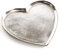 Logbuch-Verlag Herz Tablett aus Metall Silber - Metalltablett Serviertablett in Herzform - Schale als Geschenk zu Geburtstag Hochzeit 27 x 26 cm