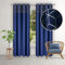 Inox Trade Vorhänge Fertiggardine Gardine 145x150 cm mit Ösen (Navy Blau)