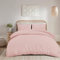 funky gadgets Double Duvet Set Blush Pink Soft Brushed Microfiber Plain Dyed Duvet Cover Sets with Pillow Cases- Plain Bedding Quilt Cover Set.