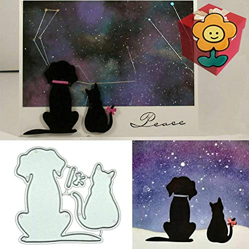 Stanzformen für Hunde und Katzen, Metall, für Hunde, Katzen, Partys, Festivals, Stanzschablonen für DIY, Scrapbooking, Fotoalbum, dekorative Prägepapi.