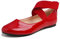 Feversole Ballerina Pelle Scamosciata Colorata con Cuscino in Memory Foam per amaretti da Donna Rosso Taglie 36 EU