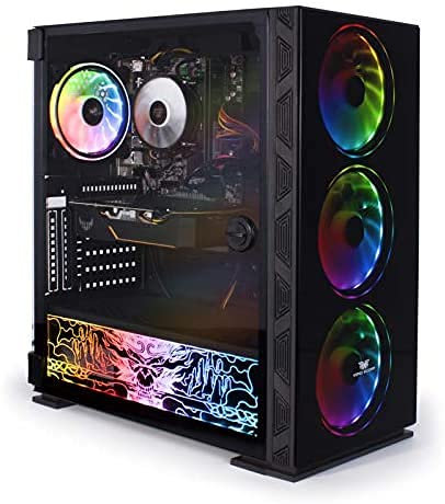 Veno Scorp Gaming pc – intel i5 – 4.3 GHz, 16GB RAM – GT 1030 2GB Graphic card, 240GB SSD + 1TB HDD, Windows 10, Wi-Fi NeonZilla 4 ARGB Gaming Case (Renewed)