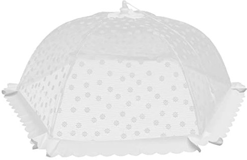 Zerodeko Faltbare Lebensmittelabdeckung Aus Netzgewebe Rundes Fliegenschutz-Zelt Für Tisch Für Kuchen Obst Und Gemüse Einfach Zu Lagern Und Hygienisch