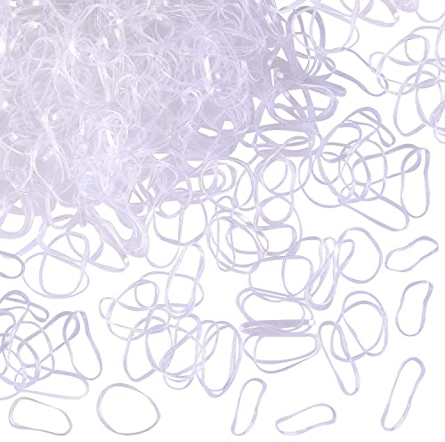HD Novelty Polyurethane Purse Of 250 Clear Elastic Hair Bands, Elastic Hair Ties, Hair Band, Hair Elastic, Small Hair Bands, Clear Hair Bands, Rubber Bands For Hair
