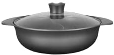 La cocotte duo KitchenPro - Venteo - 2 compartiments - 28cm de diamètre - couvercle en verre - tous feux