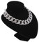 LtuzPet Kette Hundehalsband, verstellbares kubanisches Kettenhalsband aus Metall, für Welpen, K-Silber