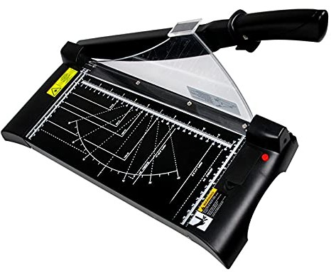 YyDDs A4-Papierschneider Trimmer Professioneller Papierschneider, hochpräziser manueller Infrarot-Laser-Papierschneider mit Sicherheitsblende, zum Schneiden in Schule und Büro