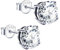Dochais Ohrringe Damen Set Basic mit Kristalle in 925 Sterling Silber Ohrstecker für Damen Männer Hypoallergene Ohrringe Zirkonia Geschenk 4/5/8MM (Silber-8mm)