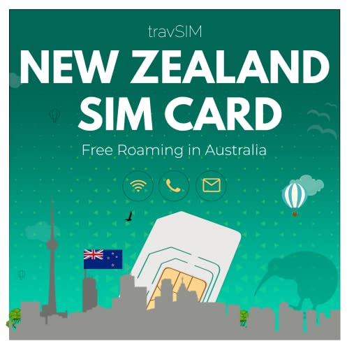 travSIM Neuseeland SIM Karte | 6GB Mobile Daten bei 4G/5G Geschwindigkeiten | Kostenloses Roaming in Australien | Der Plan der Prepaid SIM Karte Neuseeland ist 30 Tage gültig