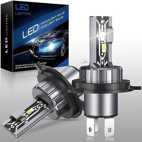 AUXIRACER Ampoule H4 LED,80W 6500K 12V Blanc Froid,ampoule led H4 IP68 étanche,H4 Lampadine per Fari Auto,Ampoules Auto de Rechange Pour Lampes Halogènes et Kit Xénon, 2 Ampoules